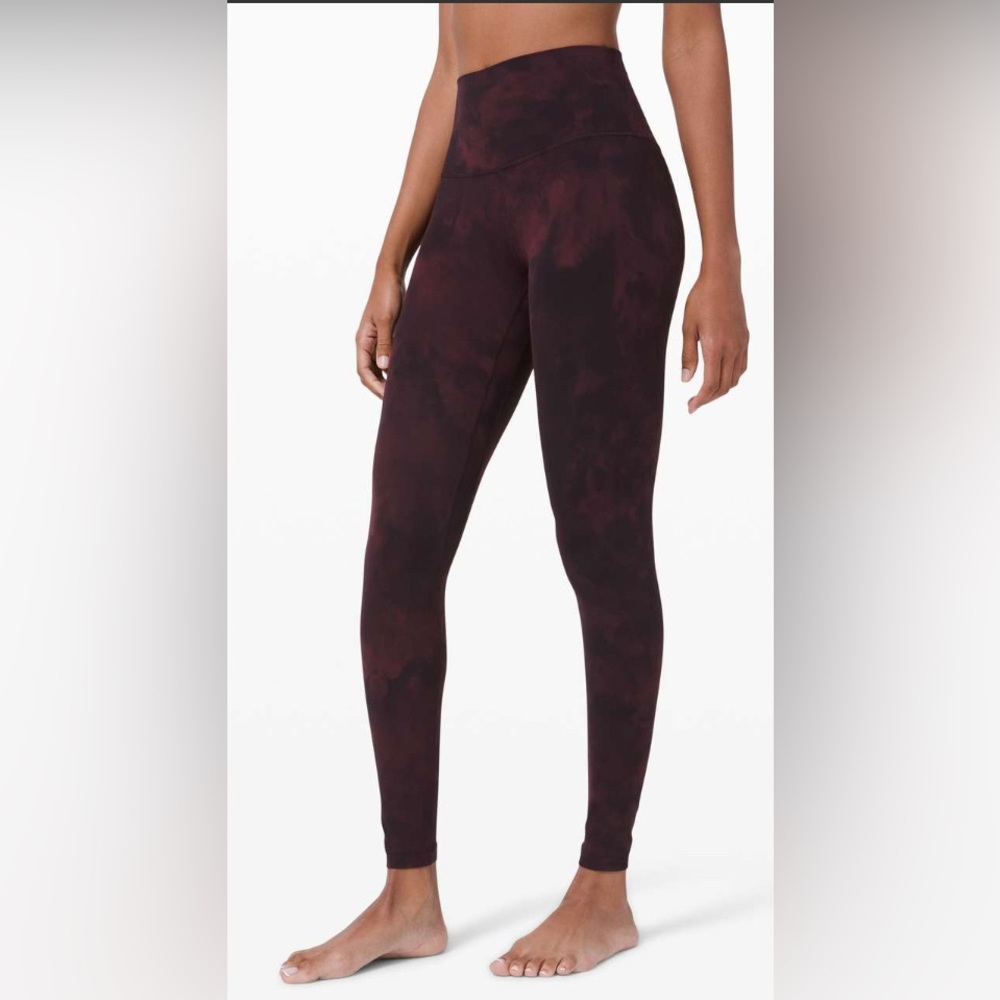 NWOT Lululemon Align Pant 28" *Diamond Dye Diamond Dye Cassis Black - Picture 2 of 6